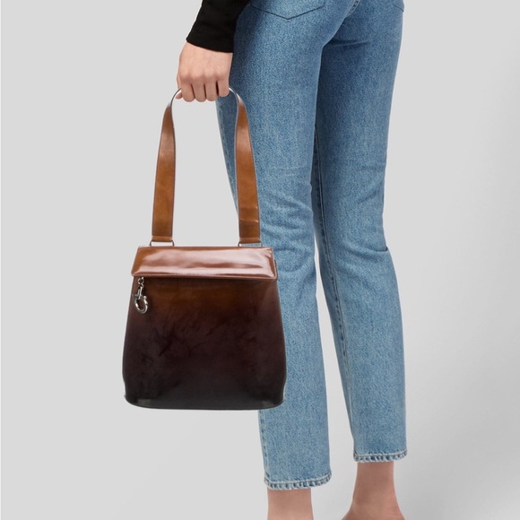 Salvatore Ferragamo Brown Ombré Leather Shoulder Bag AQ- 217148 - Picture 2 of 15